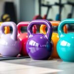 Kettlebell Set Vinyl Coated Weights Combo for Full Body Workout Equipment Push