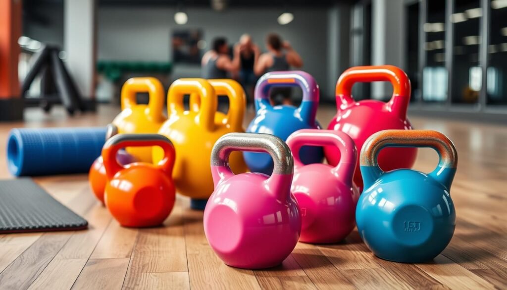 kettlebell set vinyl coated weights combo for full body workout equipment push